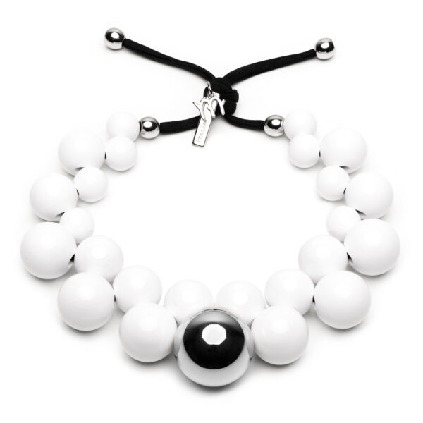 Collana BigBalls Bianco Silver